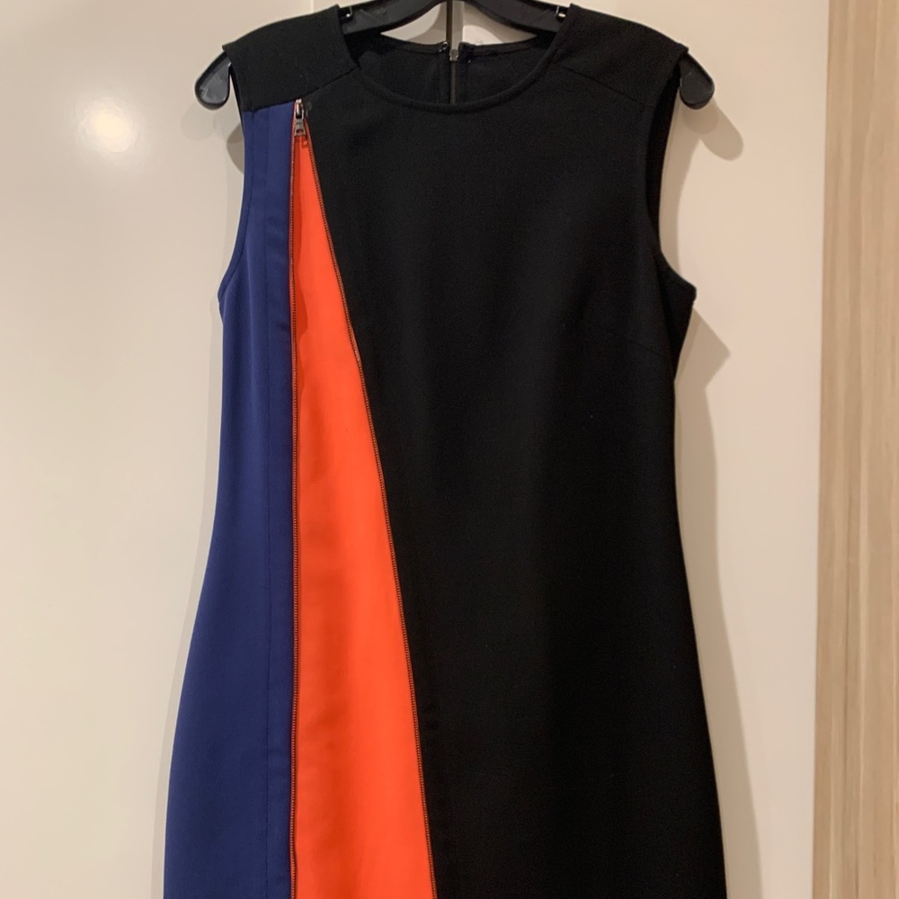 BCBG MAXAZRIA TANK DRESS SIZE S zippered asymmetrical dress expands!